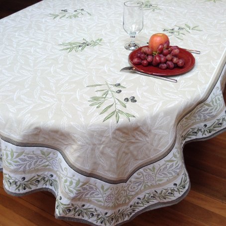 linen colour olive design luxury french tablecloth