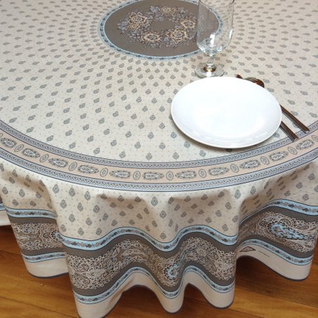 70in round provencal cotton tablecloth