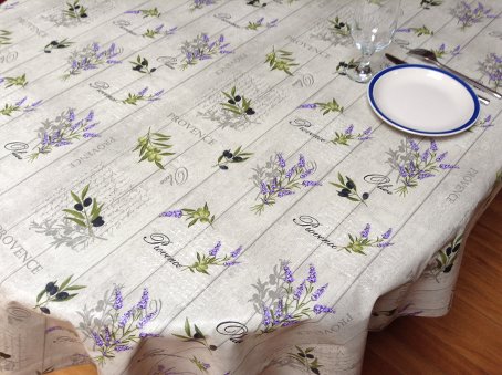 Procencal treated tablecloth