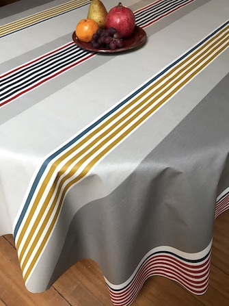 taupe colour coated outdoor tablecloth
