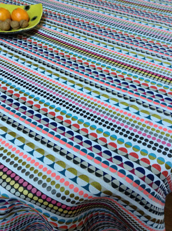 vintage design 70s tablecloth