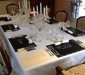 white tablecloths for formal dining occasions