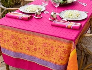 double damask french jacquard tablecloth with teflon treatment