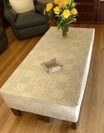 fitted coated tablecloth