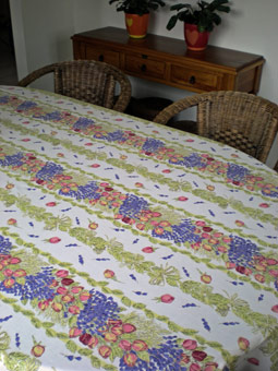 rose and lavender design provencal tablecloth