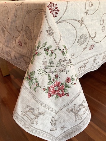 very large christmas tablecloth