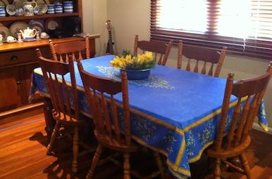 blue provencal tablecloth