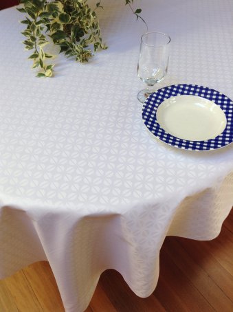 white coated french Jacquard tablecloth