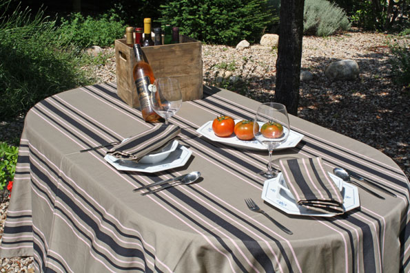 french treated Jacquard tablecloth