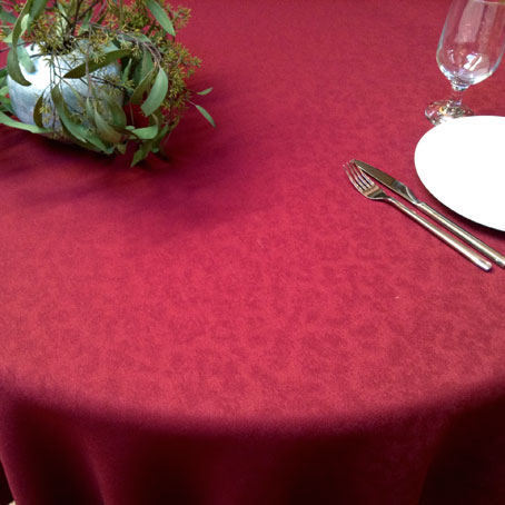 plain red Christmas tablecloth